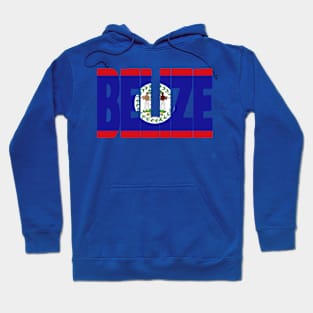 Belize flag stencil Hoodie